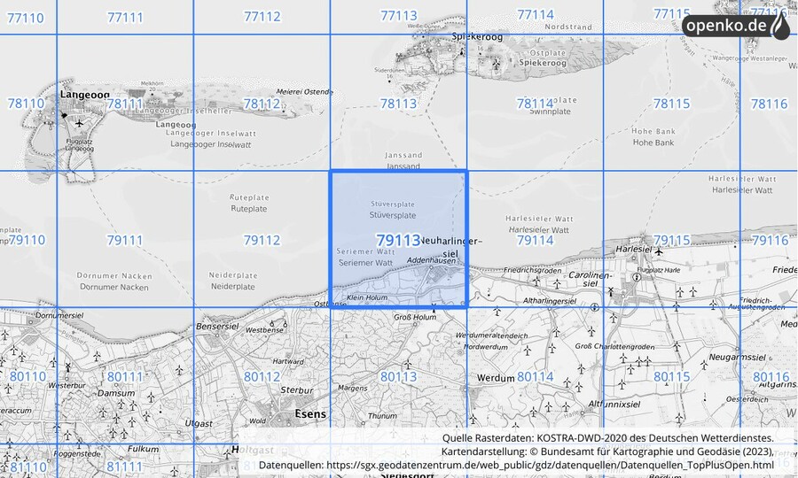 KOSTRA-DWD-2020 Rasterfeld Nr. 79113