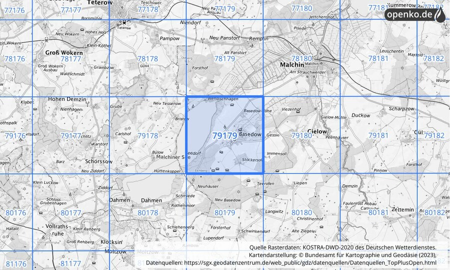 KOSTRA-DWD-2020 Rasterfeld Nr. 79179